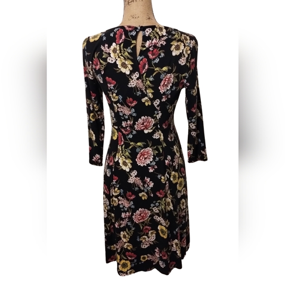 J Jill Floral And Black Dress Size XS - Picture 3 of 7